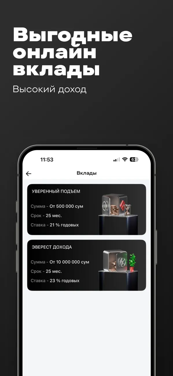 Current public APEX BANK card interface screenshot